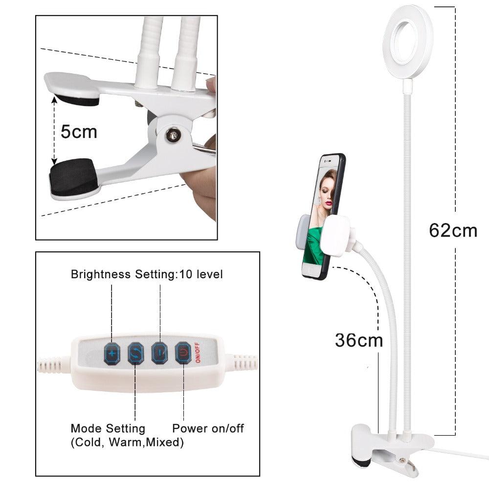 Flexible Selfie Light & Phone Holder